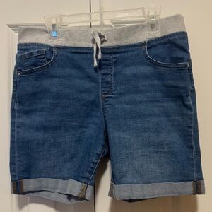 Wonder Nation Girls Jean Shorts – Size XXL (18) – Elastic Waistband